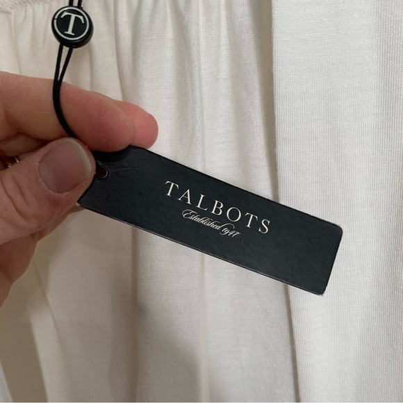 New Talbots womens open front Blouse Cream XSmall L/S BNWT - Picture 3 of 5